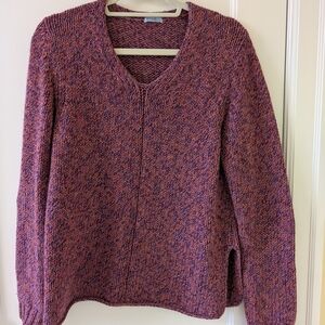 Malo Women's Maroon V-Neck Sweater
